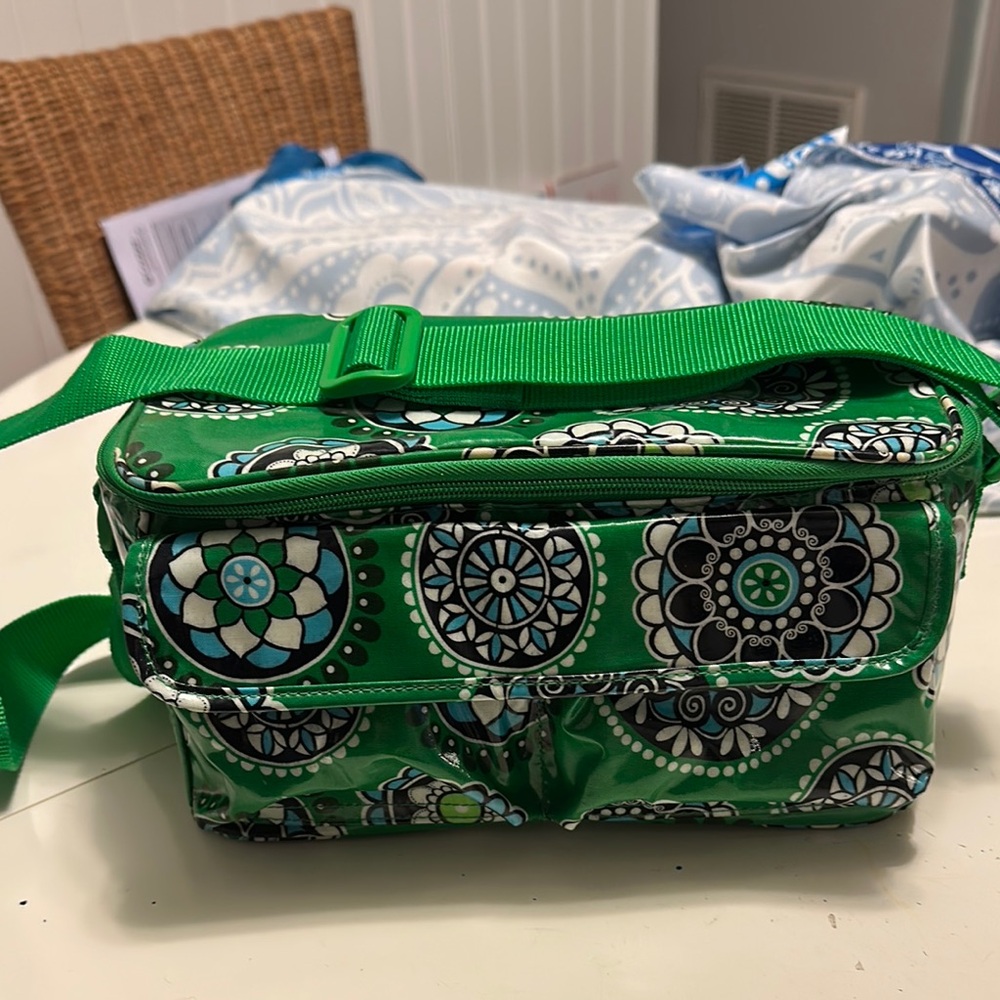 Vera Bradley Green Patterned Lunch Bag